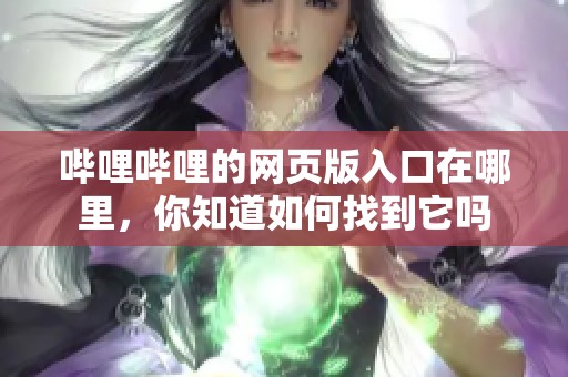 哔哩哔哩的网页版入口在哪里，你知道如何找到它吗