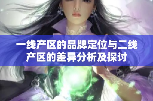 一线产区的品牌定位与二线产区的差异分析及探讨