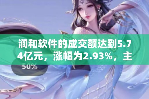润和软件的成交额达到5.74亿元，涨幅为2.93%，主力资金净流入431.35万。