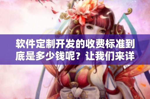 软件定制开发的收费标准到底是多少钱呢？让我们来详细了解一下吧
