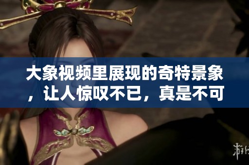 大象视频里展现的奇特景象，让人惊叹不已，真是不可思议的视觉体验