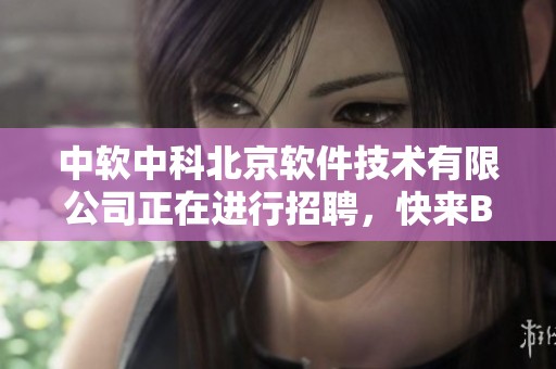 中软中科北京软件技术有限公司正在进行招聘，快来BOSS直聘了解更多信息！