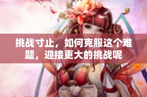 挑战寸止，如何克服这个难题，迎接更大的挑战呢