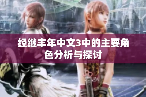 经继丰年中文3中的主要角色分析与探讨