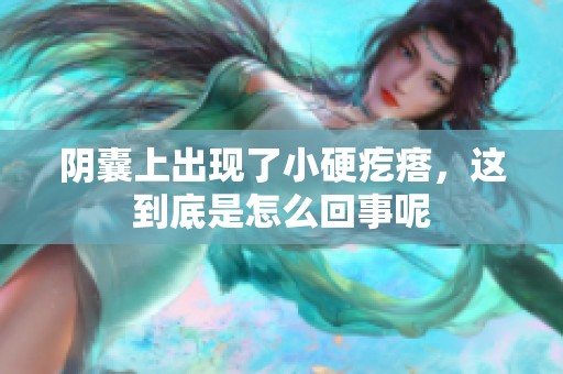 阴囊上出现了小硬疙瘩，这到底是怎么回事呢