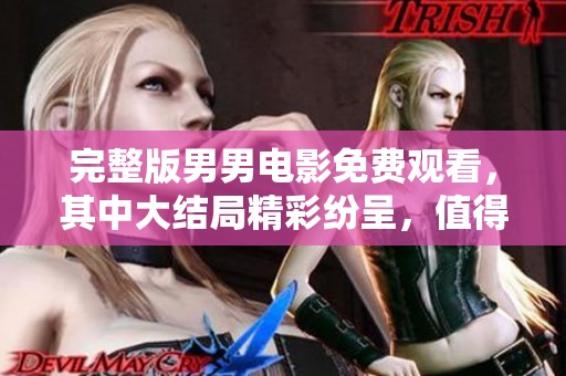 完整版男男电影免费观看，其中大结局精彩纷呈，值得一看！