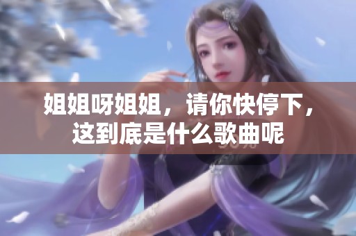 姐姐呀姐姐，请你快停下，这到底是什么歌曲呢
