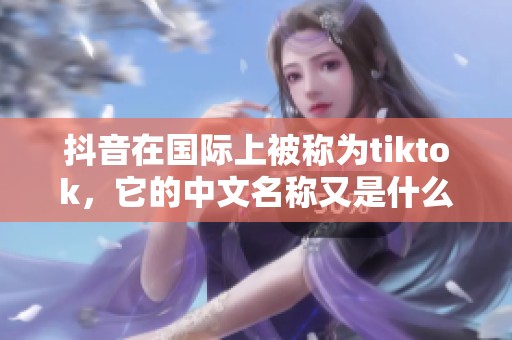 抖音在国际上被称为tiktok，它的中文名称又是什么呢？