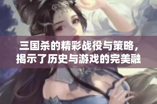 三国杀的精彩战役与策略，揭示了历史与游戏的完美融合