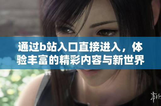 通过b站入口直接进入，体验丰富的精彩内容与新世界