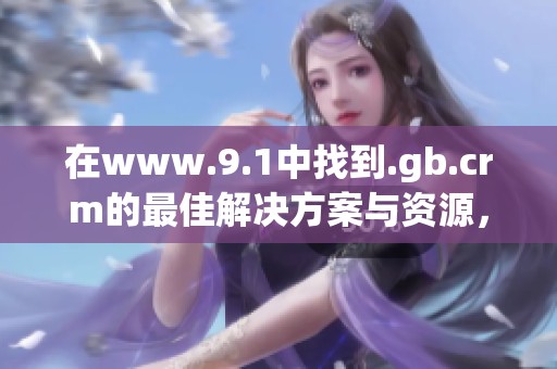 在www.9.1中找到.gb.crm的最佳解决方案与资源，助力您的业务发展。