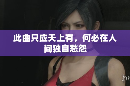 此曲只应天上有，何必在人间独自愁怨