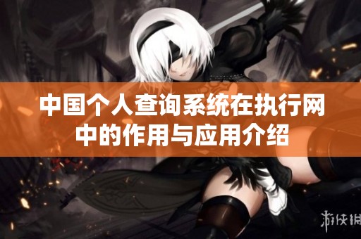 中国个人查询系统在执行网中的作用与应用介绍